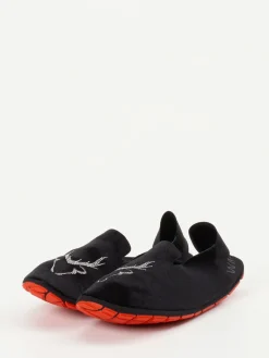 – Slipper aus Textil mit Strass-Hirsch*Wai Outlet