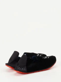 – Slipper aus Textil mit Strass-Hirsch*Wai Outlet