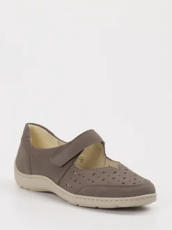 Damen Waldläufer – Klettslipper aus Leder in Taupe