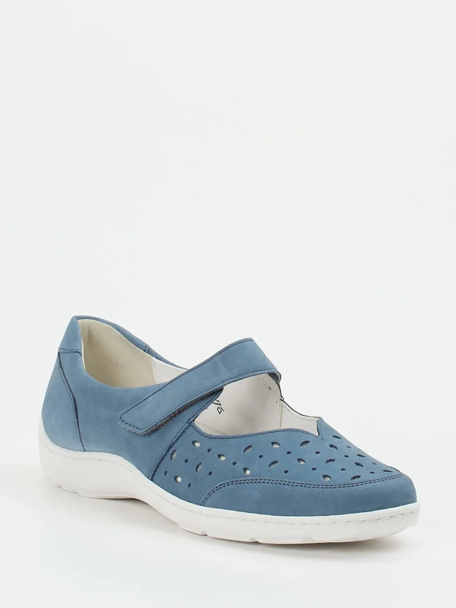 Damen Waldläufer – Klettslipper aus Nubukleder jeans