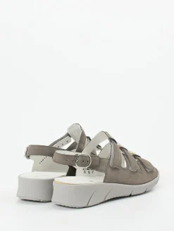 – Komfortsandale aus Nubukleder taupegrau*Waldläufer New