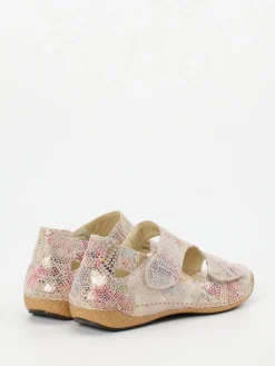 Damen Waldläufer – Komfortsandalen aus geprägtem Leder