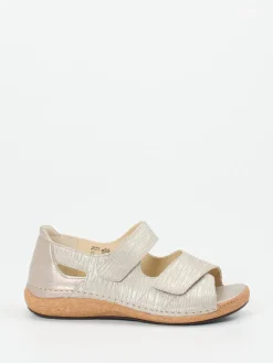 – Komfortsandalen aus geprägtem Leder*Waldläufer Outlet