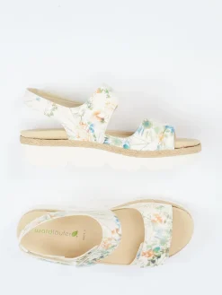 Damen Waldläufer – Komfort-Sandalen aus Leder mit Jutebesatz