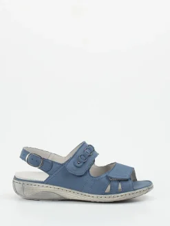Damen Waldläufer – Komfortsandalen aus Nubukleder jeans