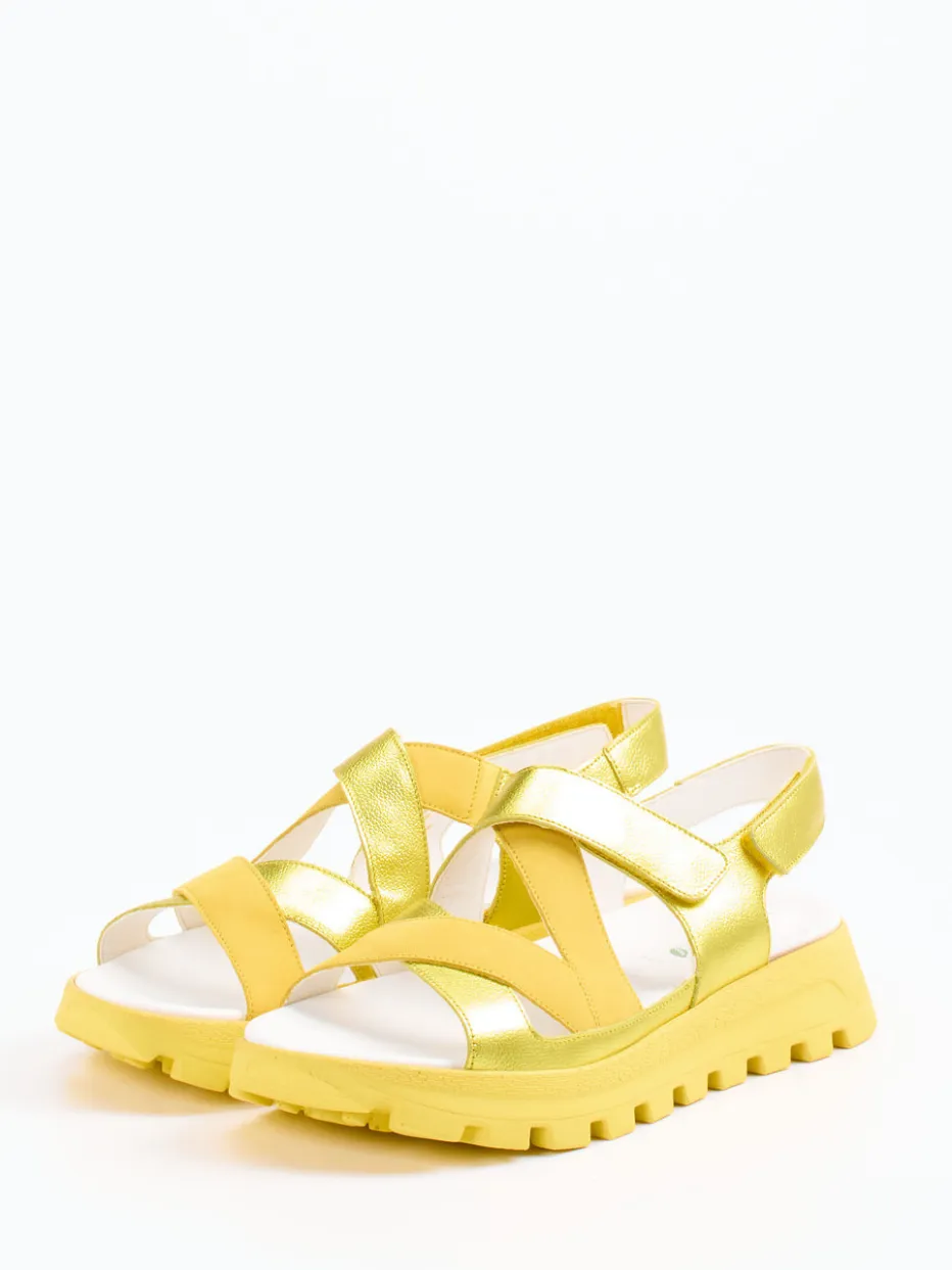 – Komfortsandalen aus Metallicleder*Waldläufer New