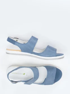 Damen Waldläufer – Komfortsandale aus Nubukleder jeans