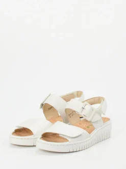 Damen Waldläufer – Komfortsandale aus Kalbleder Offwhite