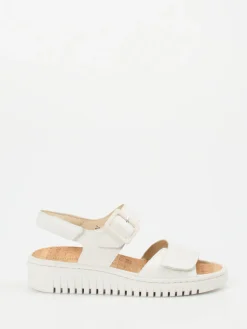 Damen Waldläufer – Komfortsandale aus Kalbleder Offwhite