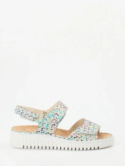 Damen Waldläufer – Komfortsandale aus geprägtem Leder color