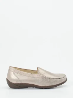 Damen Waldläufer – Komfortslipper aus Metallicleder