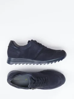 Damen Waldläufer – Komfort-Sneaker aus Veloursleder Dunkel