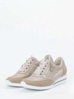 – Komfort-Sneaker aus geprägtem Leder*Waldläufer New