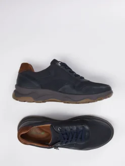 Herren Waldläufer – Komfort-Sneaker aus Kalbleder Dunkel