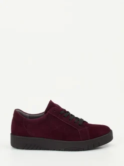 – Komfort-Sneaker aus Veloursleder Bordeaux*Waldläufer Best
