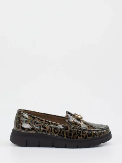 – Loafer aus geprägtem Leder in Leoprint*Waldläufer Clearance