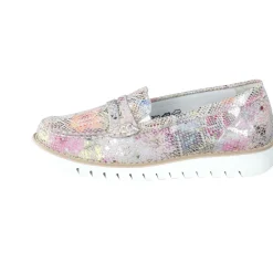 Damen Waldläufer – Loafer aus geprägtem Leder color