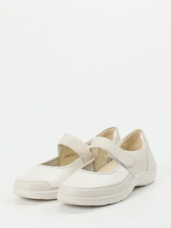 – Mary Jane aus Stretchleder in Cremeweiß*Waldläufer Online