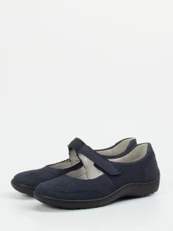 Damen Waldläufer – Mary Janes aus Nubukleder Dunkel