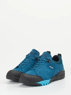 Damen Waldläufer – Outdoor-Sneaker aus Veloursleder petrol