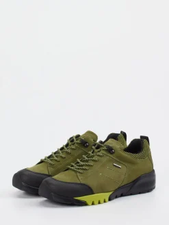 Damen Waldläufer – Outdoor-Sneaker aus Veloursleder oliv