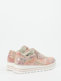 – Plateau-Sneaker aus geprägtem Leder metallic*Waldläufer Discount