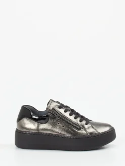 – Plateau-Sneaker aus Metallicleder*Waldläufer Discount