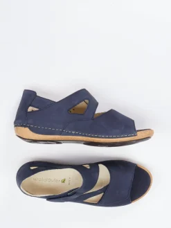 Damen Waldläufer – Sandalen aus Nubukleder in Dunkel