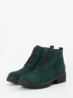 Damen Waldläufer – Schnürboots aus Veloursleder tannen