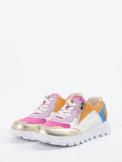 Damen Waldläufer – Sneaker aus Velourleder und Glattleder color