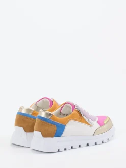 Damen Waldläufer – Sneaker aus Velourleder und Glattleder color