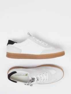 Damen Waldläufer – Sneaker aus Veloursleder weiß-