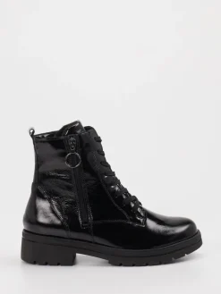 Damen Waldläufer – Stiefeletten aus Lackleder