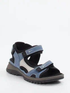 Damen Waldläufer – Trekkingsandale aus Nubukleder jeans