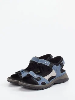 Damen Waldläufer – Trekkingsandale aus Nubukleder jeans