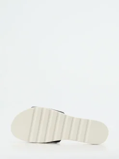 Damen Werner – Pantolette aus Flechtleder Dunkel