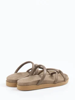 – Pantolette aus Kalbleder in Taupe*Werner Clearance