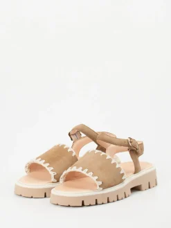 Damen Werner – Sandale aus Nubukleder in Sand