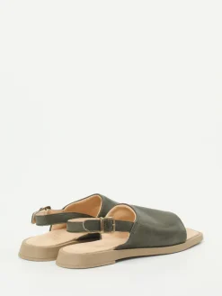 – Sandalen aus Kalbleder in Oliv*Werner Best