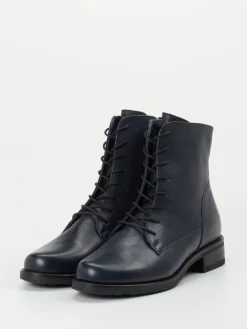 Damen Werner – Schnürstiefelette aus Kalbleder Dunkel