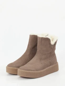 Damen Werner – Stiefeletten aus Nubukleder in Taupe