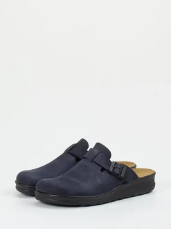 Herren Westland – Hausschuh-Clog aus Nubukleder Dunkel