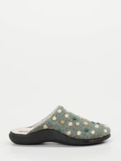 Damen Westland – Pantoffeln aus Wollfilz grau gepunktet