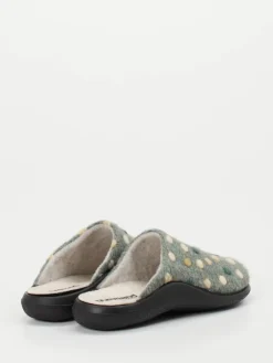 Damen Westland – Pantoffeln aus Wollfilz grau gepunktet