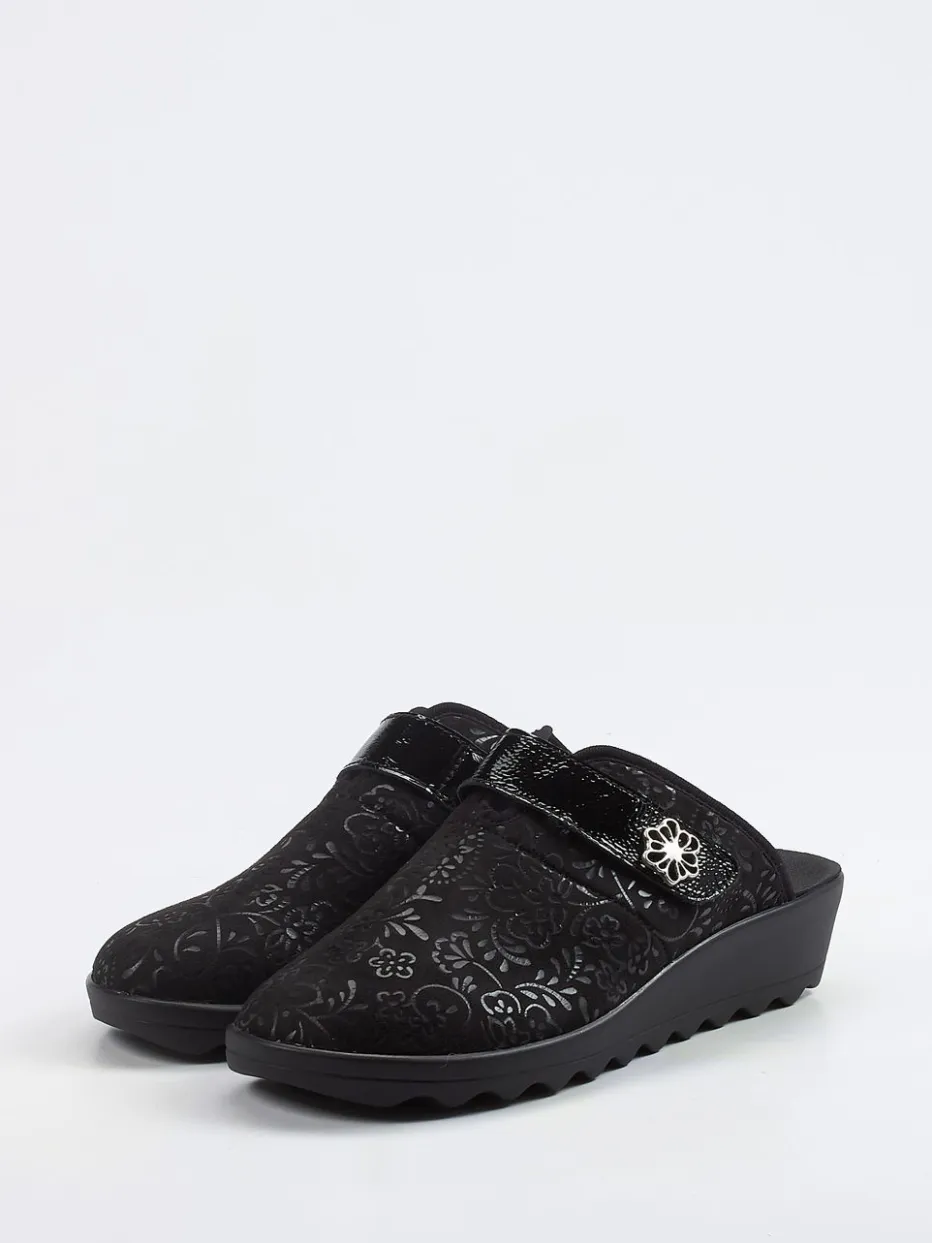 Damen Westland – Pantolette aus Textil mit Blütenapplikation