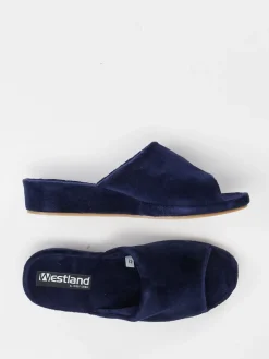 Herren Westland – Pantolette aus Velours dunkel