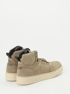 – High-Top Sneaker aus Nubukleder Sandbeige*Woolrich