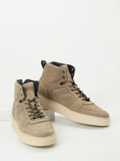 – High-Top Sneaker aus Nubukleder Sandbeige*Woolrich