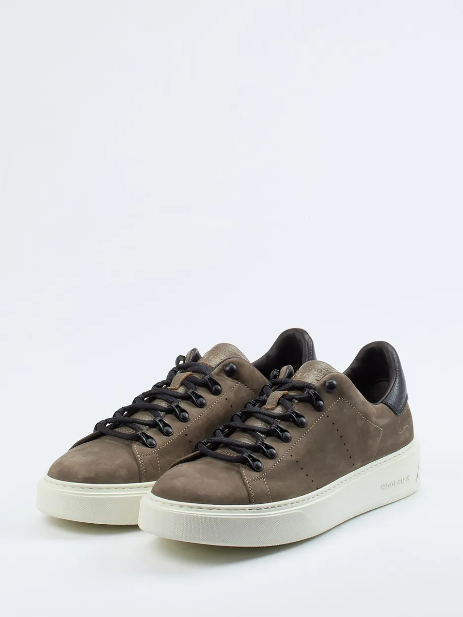 Herren Woolrich – Sneaker aus Nubukleder in Taupe