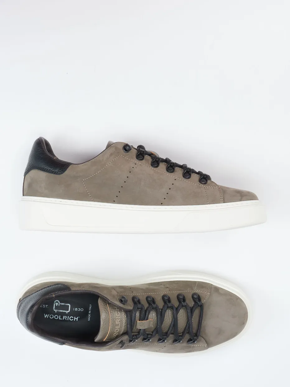 Herren Woolrich – Sneaker aus Nubukleder in Taupe